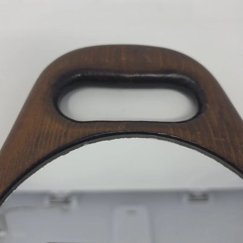 Mirror Unique Vintage Wooden Hand Held Mirror Oak 9